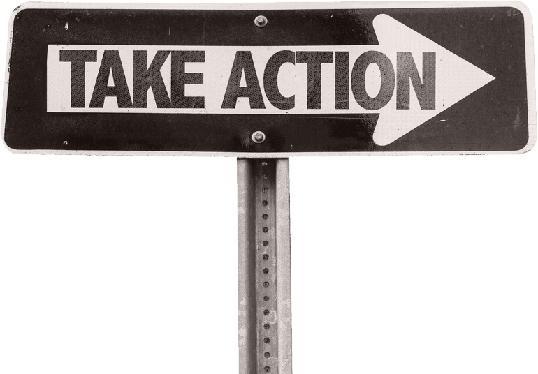 Take Action sign